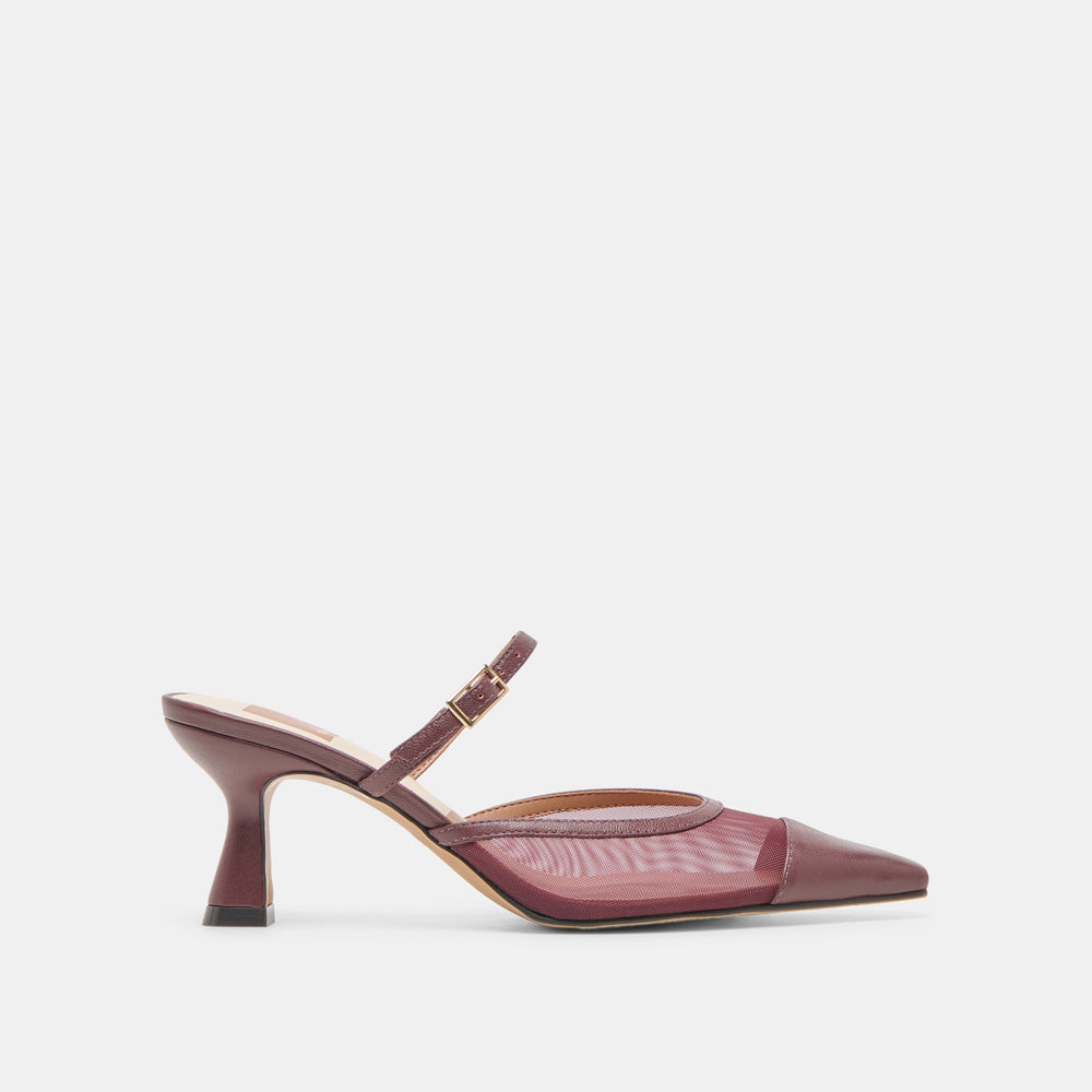 Loyd Burgundy Mesh Heels / Dolce Vita