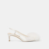 Kamy True White Satin Heels / Dolce Vita