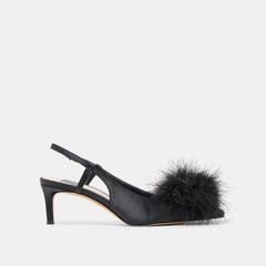 Kamy Onyx Satin Heels / Dolce Vita