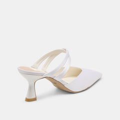 Linore True White Satin Heels / Dolce Vita