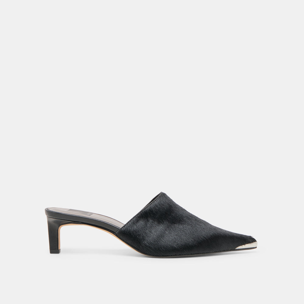 Lexy Nero Calf Hair Heels / Dolce Vita