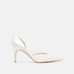 Eloy Pearl Off White Satin Heels / Dolce Vita