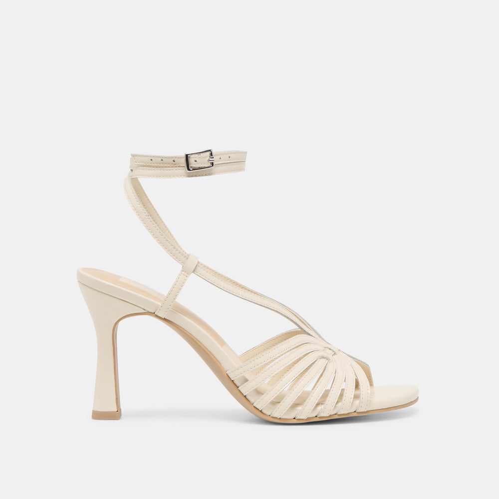 Nivana Off White Crinkle Patent Heels / Dolce Vita