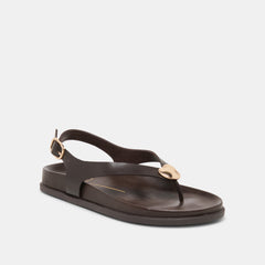 Jony Dk Brown Leather Sandals / Dolce Vita