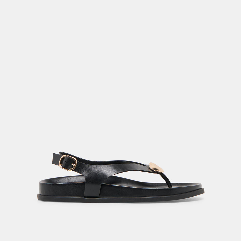 Jony Black Leather Sandals / Dolce Vita