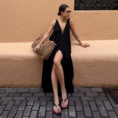 Jony Black Leather Sandals / Dolce Vita