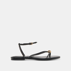 Kenley Black Leather Sandals / Dolce Vita