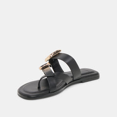 Shore Black Leather Sandals / Dolce Vita