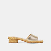 Dixi Platinum Leather Sandals / Dolce Vita