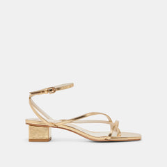 Karlos Wide Gold Metallic Stella Sandals / Dolce Vita