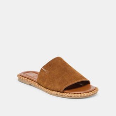 Ridge Chestnut Suede Sandals / Dolce Vita