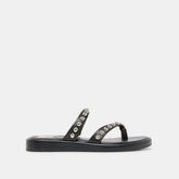 Amary Stud Black Leather Sandals / Dolce Vita