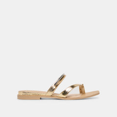Tarina Gold Leather Sandals / Dolce Vita