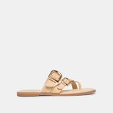 SHORE Sand Raffia Flip-Flop Buckled Sandals / Dolce Vita