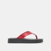 BLAYZE Red Leather Platform Flip-Flop Sandals / Dolce Vita
