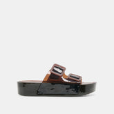 JULIO X Chocolate Vinyl Jelly Platform Sandals / Dolce Vita