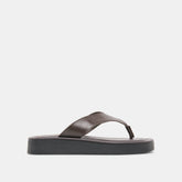 BLAYZE Dk Chocolate Leather Platform Flip-Flop Sandals / Dolce Vita