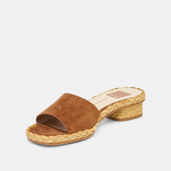Dixi Wide Brown Suede Sandals / Dolce Vita
