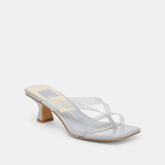 Brevel Vinyl Wide Dusty Blue Jelly Heels / Dolce Vita