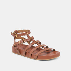 Susana Cognac Leather Sandals / Dolce Vita