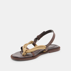 Reed Dk Brown Leather Sandals / Dolce Vita