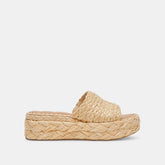 Chavi Sandals in Lt. Natural Raffia - Dolce Vita Shoes / Dolce Vita