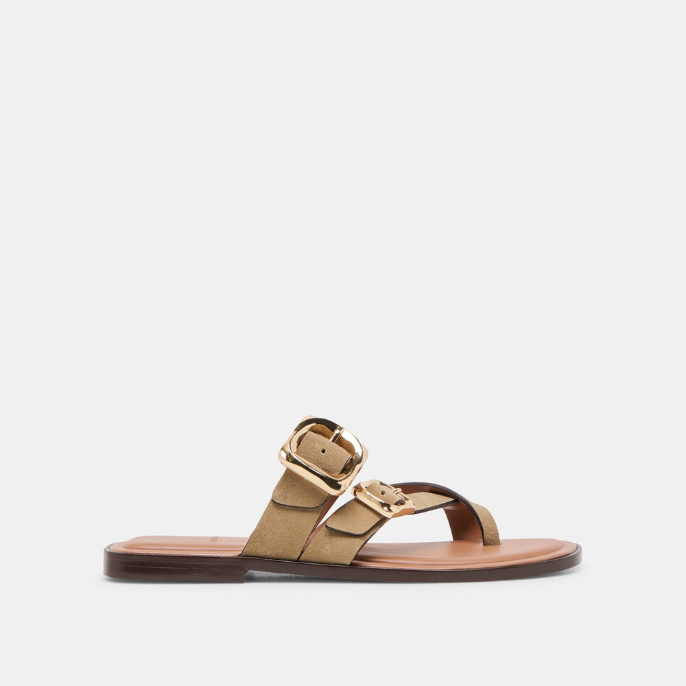 Shore Taupe Suede Sandals / Dolce Vita