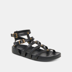 Susana Black Leather Sandals / Dolce Vita