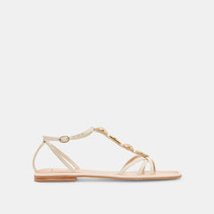Faun Off White Leather Sandals / Dolce Vita