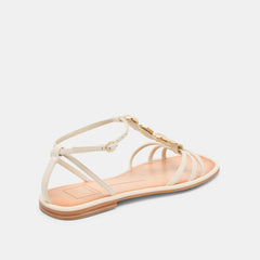 Faun Off White Leather Sandals / Dolce Vita