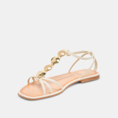 Faun Off White Leather Sandals / Dolce Vita