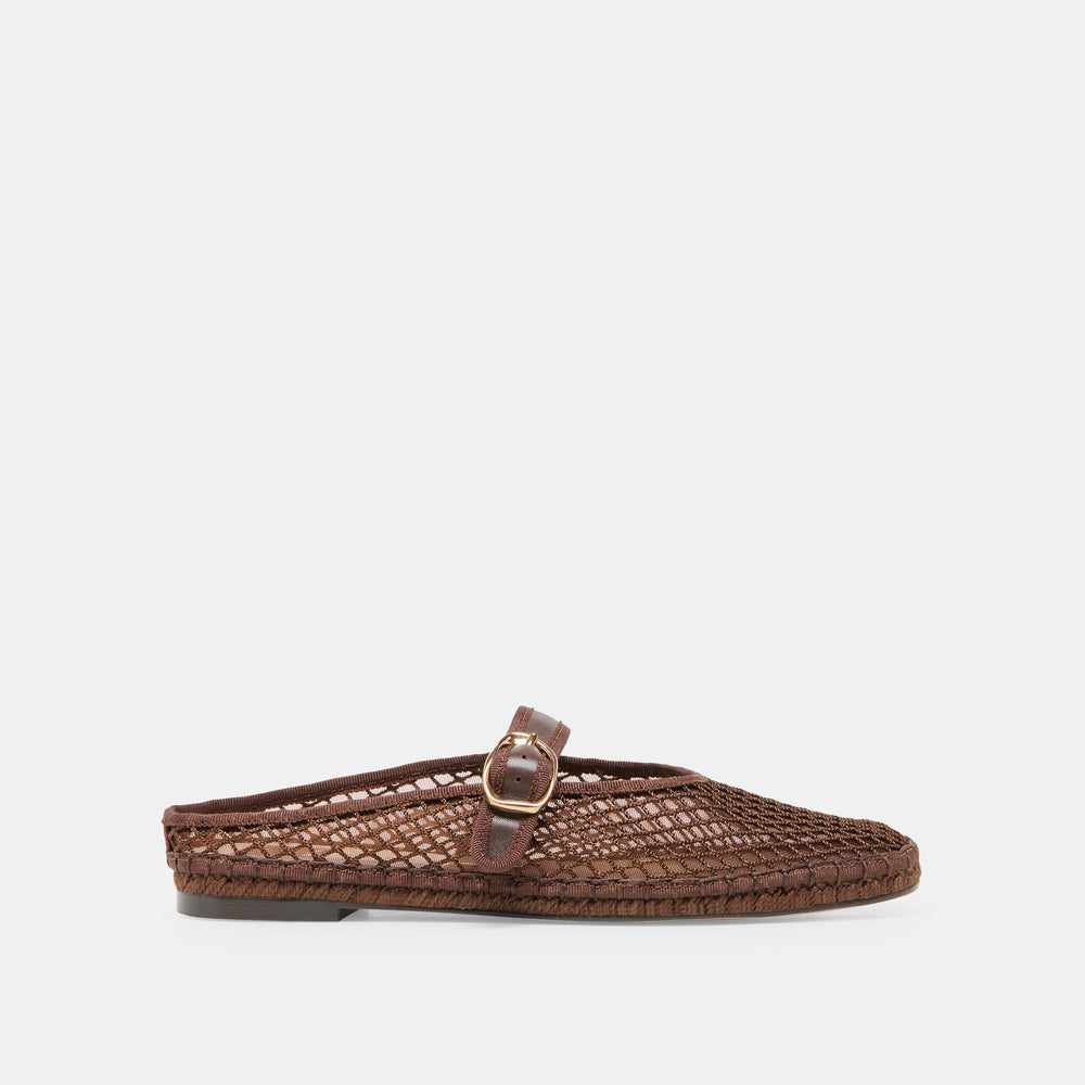 Milie Chocolate Woven Mesh Flats / Dolce Vita