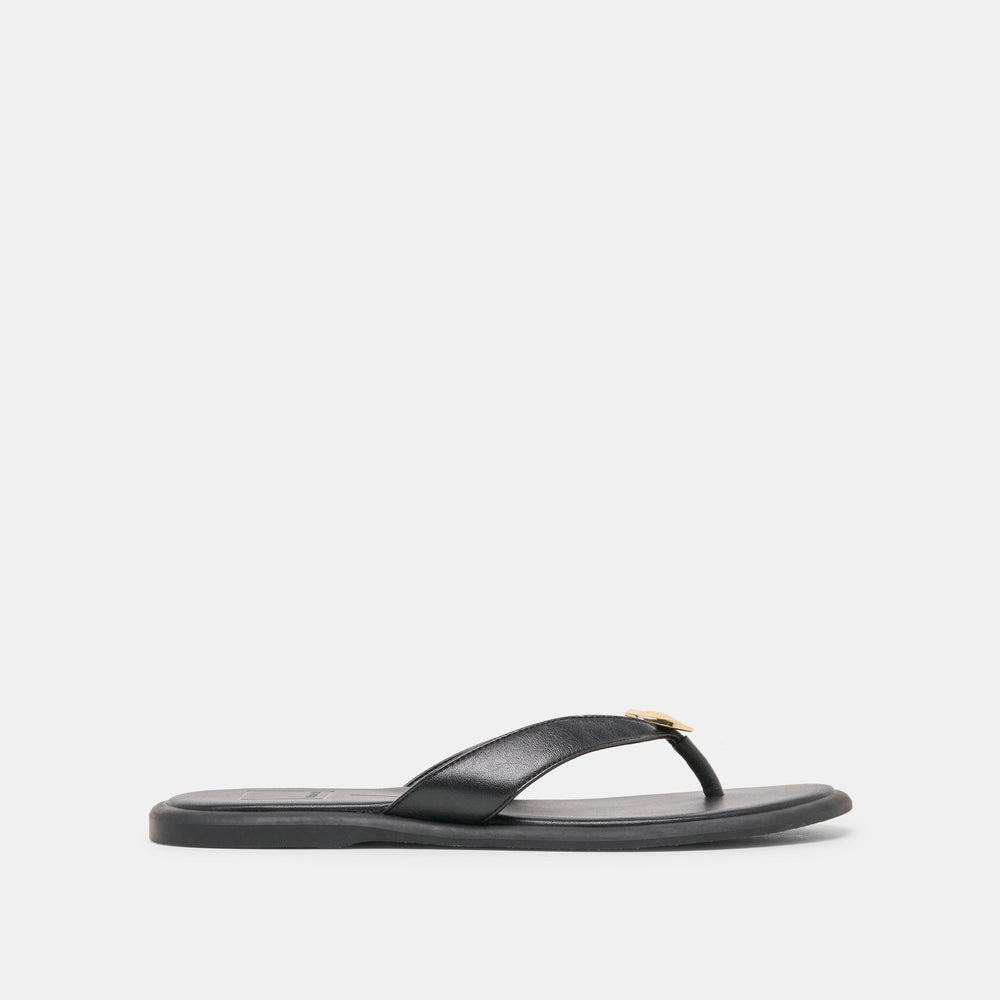 Jaina Black Leather Sandals / Dolce Vita