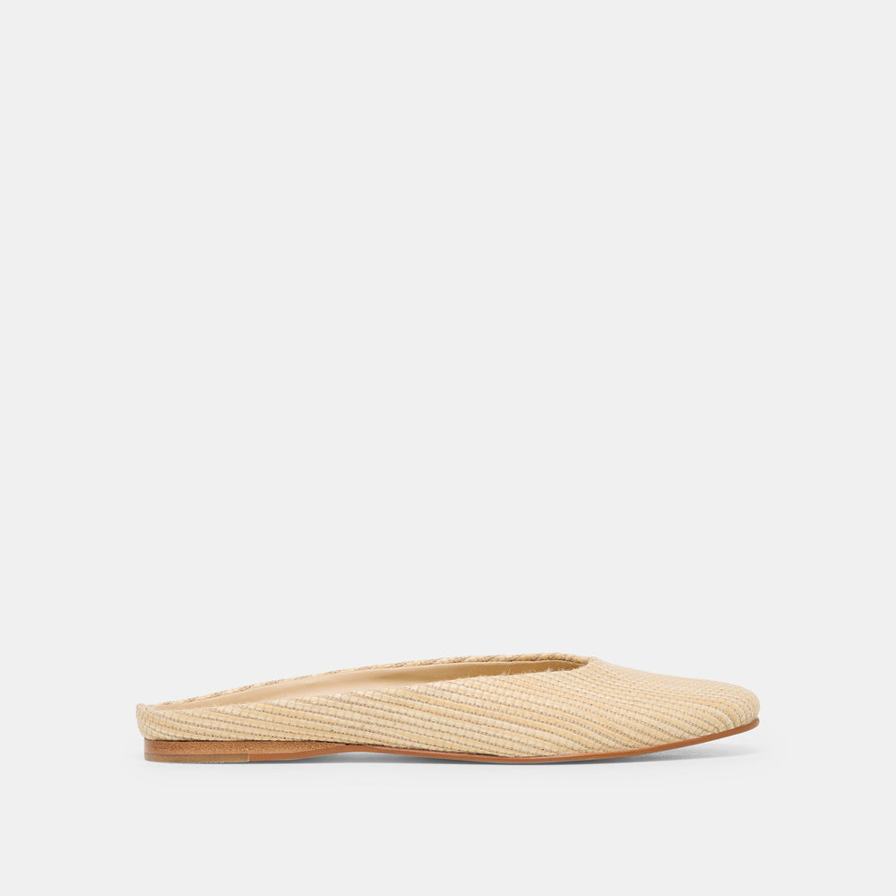 Eila Lt Natural Raffia Flats / Dolce Vita