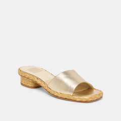 Dixi Platinum Leather Sandals / Dolce Vita