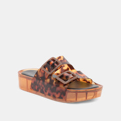 JULIO X Tortoise Vinyl Jelly Platform Sandals / Dolce Vita