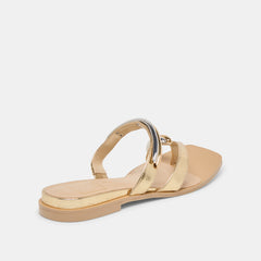Tarina Gold Leather Sandals / Dolce Vita