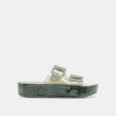 JULIO X Olive Vinyl Jelly Platform Sandals / Dolce Vita