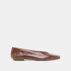 CARET Russet Leather Pointed-Toe Ballet Flats / Dolce Vita