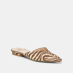 Elm Beige Zebra Raffia Flats / Dolce Vita