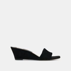 Qaily Onyx Suede Wedges / Dolce Vita