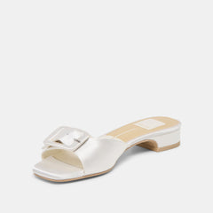 Edina True White Satin Sandals / Dolce Vita