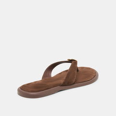 Jaina Dk Brown Suede Sandals / Dolce Vita