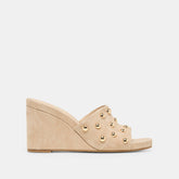 Holta Stud Camel Suede Wedges / Dolce Vita
