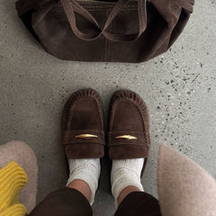 Jodero Dk Brown Suede Flats / Dolce Vita