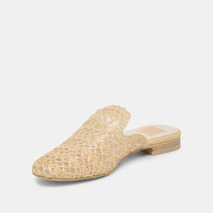 Kirt Lt Natural Cross Hatch Raffia Flats / Dolce Vita