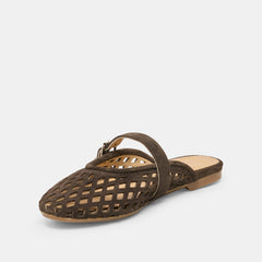 Mirian Dk Brown Suede Flats / Dolce Vita