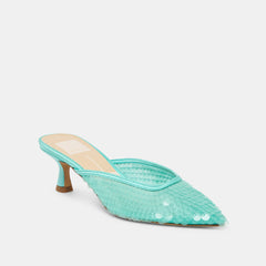 Cleo Sequin Aqua Sequin Heels / Dolce Vita