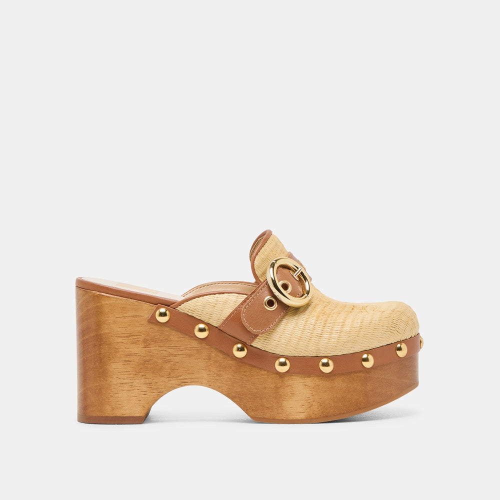 Debrah Lt Natural Raffia Clogs / Dolce Vita