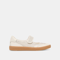 Nanet White Perforated Leather Sneakers / Dolce Vita